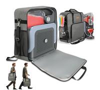 Portable Travel Carrying Bag for Ninja Slushie Machine FS301/FS301C - Waterproof Nylon, Front-Opening Design, Multi-Pocket Storage with Handles, Ideal for Outdoor Frozen Drink Maker