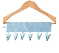 Portable Travel Clothes Hanger 6 Clips Fabric Space Saving Portable Compact