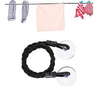 Portable Travel Clothes Washing Line Clothesline Extendable Elastic Clothesline Cup with Hooks Suction Cup Clothes Line for Outdoors Camping Laundry Hanging Line