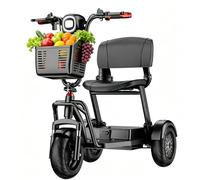 Portable Travel Electric Scooter,Folding Mobility Scooters for Adult | 3-speed settings,1000W Powerful Motor,50 km Range,LED front light and reflector system,150kg Weight Capacity