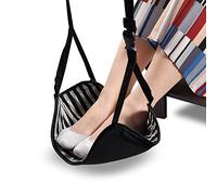 Portable Travel Footrest, Adjustable Carry-on Foot Rest Height Premium Foam Travel Leg Rest Hammock with Storage Bag for Office Airplane Train Bus Home