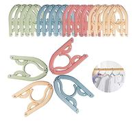 Portable Travel Hangers, 20 PCS Portable Clothes Hangers Save Space, Folding Plastic Clothes Hanger Multifunction Travel Accessories for Holiday Camping and Home Travels Outdoor Camping