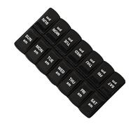 Portable Travel Pill Box, Daily Pill Organizer -Mededi Sin Planner -Drugs, Supplements, Two Compartments That Support Twice a Day, 7 Compartments for Fish Oil M Travel Pile the Spencer