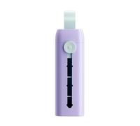 Portable Travel Pill Organizer, 3 Compartments Clear Lid One-Hand Push Open ABS+PC+Silica Gel, for Breakfast Lunch Dinner Vitamin Travel Daily Medicine Case Purple