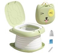 Portable Travel Potty for Toddlers - Potty Training Toilet Seat - Portable Potty for Toddlers - Foldable Travel Toilet Seats - My Carry Potty - Indoor Outdoor Portable Potty for Boys Girls (Green)