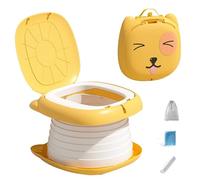 Portable Travel Potty for Toddlers - Potty Training Toilet Seat - Portable Potty for Toddlers - Foldable Travel Toilet Seats - My Carry Potty - Indoor Outdoor Portable Potty for Boys Girls (Orange)