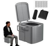 Portable Travel Potty Toilet - Foldable Training Seat with Paper Holder | Ergonomic Handle Outdoor Toilet,for Adults Kids Car Truck RV Boat Tent Outdoor Hiking Backpack Trips Beach Traffic Jam