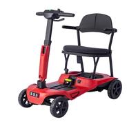 Portable Travel Scooter,4-Wheel Mobility Scooter,Mobility Walker,Range 24 Km,Dual Removable Lithium Batteries,Lightweight Foldable Airline Approved,for the Elderly Disabled 13.2Ah