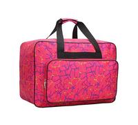 Portable Travel Sewing Machine Organizer Bag Nylon Protective Case with Reinforced Handle and Front Compartment, rose red, Free Size
