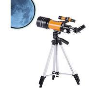 Portable Travel Telescope， 70Mm Aperture 300Mm Astronomical Refracting Telescope with Adjustable Tripod， Good Partner to View Moon and Planet