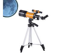 Portable Travel Telescope, 70Mm Aperture 300Mm Astronomical Refracting Telescope with Adjustable Tripod, Good Partner To View Moon And Planet(Orange)