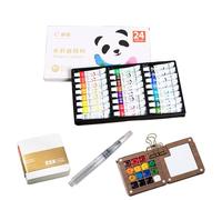 Portable Travel Watercolour Set - Pocket Watercolour Set, Travel Watercolour Set | Pocket Artist Watercolour Travel System, Portable Paint Palette Travel Gear with Multi