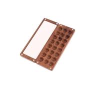 Portable Travel Wooden Handmade Watercolor Paint Palette Oil Paints Tray Box Empty Mini Black Walnut(16X6cm)