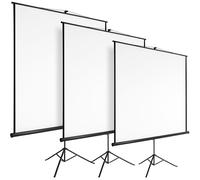 Portable Tripod Projector Screen Matte Pull Down Projection Home New 85 98 110"