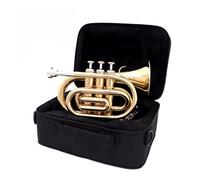 Portable Trumpet B Flat Mini Cornet Brass Musical Instrument Standard Trumpet