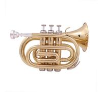 Portable Trumpet B Flat Palm Trumpet Pocket Cornet Brass Instrument