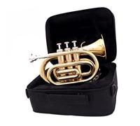 Portable Trumpet B Flat Palm Trumpet Pocket Cornet Brass Instrument Brass Tube Body