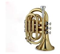 Portable Trumpet B Flat Palm Trumpet Pocket Cornet Brass Instrument Student