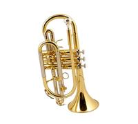 Portable Trumpet Brass Instrument In The Key Of B Flat