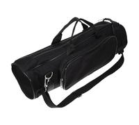 Portable Trumpet Carrying Bag with Padded Lining, Shoulder Strap | Oxford Cloth Build, Wear-resistant Splash Resistant Finish, Small Pocket, Black, for Travel and Band Practice