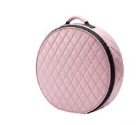 Portable Trunk Storage Bag with Smooth Zipper Closure(Leather Pink Circle) | Spacious interior design, fits thick charging cables, holds adapters and tools, prevents clutter, easy access