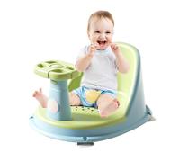 Portable Tub Support, Compact Sitter, 15.2 x 11.8 Inches Handheld Size with 4 Vacuum Suction Cups, Durable Resin Childcare Accessory, Modern Style with T Bar Safety Guard, Gift for Home and Travel