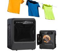 Portable Tumble Dryer, 4Kg Capacity, LCD Smart Touch Panel, 3 Temperature Settings, Stainless Steel Inner Tube, 1000W for Laundry, 36.3 Lbs