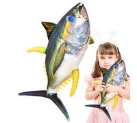 Portable Tuna Toy, Fish Stuffed Animal, 23.62 Inches Doll with Anatomical Detailing, Comfortable Cuddly Cushion, Reliable Hardware with PP Cotton Filling, Decorative Accessory for Bedrooms