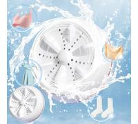 Portable Turbocharged Washing Machine,3 In 1 Mini Washer with USB Powered for Travel Business Camping Lazy Washing Socks Underwear Washing