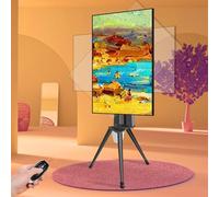 Portable TV Floor Stand - Electric Screen Stand, It Can Be Electrically Rotated 270° For Angle Adjustment, Suitable For 32-65 Inch TVs, And Supports 90° Landscape/portrait Switching