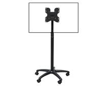 Portable Tv Floor Stand - Mobile Tv Cart Stand With Wheels, Height Adjustable Rolling Tilt Mounttv Stand With Locking Wheels For 14-37 Inch Flat Screen/Curved T