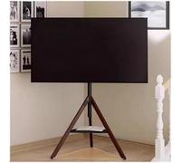 Portable TV Floor Stand - TV Stand Tripod Stand for 32-75 Inch Flat/Curved TV Screens, Floor TV Stand with Shelf, Adjustable Height Swivel, Up To 50kgs