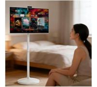 Portable TV On Wheels,1080P Portable Touch Screen Monitor,Smart Rolling TV Built-In Camera,Built-In 7800mah/13500mah Battery | Android 3 | 8+128g Storage 27inch-7800mah
