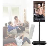 Portable TV on Wheels, 21.5 Inch Smart Touch Screen with Remote Control, Android OS, 6GB RAM, 128GB Storage, Full Rotation for Home and Outdoor Use