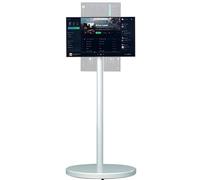 Portable TV on Wheels 21.5" Rotatable Display 8GB RAM + 128GB Storage Smart Screen Mirroring Digital Whiteboard with Remote Control Mobile Televisor (7800mAh Battery)