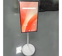 Portable TV on Wheels with HD LCD Display, Rotatable Screen, and Phone Casting Capability for Home and Office Use