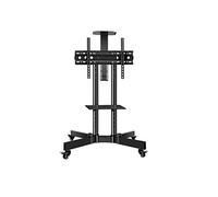 Portable TV Stand Mobile TV Stand For 32-65 In Plasma/LCD/LED Home Display Rolling Floor TV VESA 200x200 To 600x400 TV Trolley On Wheels With Shelf Max Loading Capacity 50kg/110lbs TV Table Stand