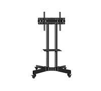 Portable TV Stand Mobile TV Stand For 32-65 In Plasma/LCD/LED Home Display Rolling Floor TV VESA 200x200 To 600x400 TV Trolley On Wheels With Shelf Max Loading Capacity 50kg/110lbs TV Table Stand