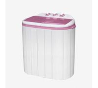 Portable Twin Tub Washing Machine and Dryer 5 KG (3 KG Wash 2 KG Dryer) Electric Mini Washer RV Travel Camping Spin Cycle Dryer Combo Pink/White New