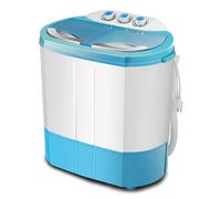 Portable Twin Tub Washing Machine,Washer And Spin Dryer Combo,Compact Dryer Laundry Washer,Total Capacity 4.5 KG, Lightweight and space-saving design,Features a 1300RPM powerful motor