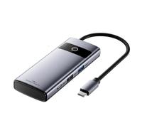Portable Type C Hubs 4K HDTV PD100W USB3.0 SDTF Slots And Ethernet Port For Travel Aluminum Alloy USB C Hubs