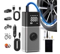 Portable Tyre Inflator Air Compressor, 5X Faster 180PSI Wireless Air Pump for Car Tyres with Digital Indicator and Auto Shut-off, Cordless Pump