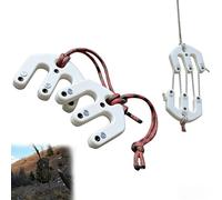 Portable Ultralight Hunting Game Hoist Heavy Duty Nylon Block And Tackle Pulley System With Stainless Steel Fasteners Gor Backcountry Deer Processing (Silver)