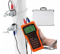 Portable Ultrasonic Flow Meter, Clamp-On Digital Water Flowmeter, Non-Intrusive, 6 Temp Sensors (TS-2, TM-1, TL-1), DN15-6000mm, 2000-Row Log, 12Hr Battery, ±1% Accuracy, Food & Pharma Industry