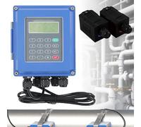 Portable Ultrasonic Flow Meter, Clamp-On Liquid Flowmeter for Water Sewage Oil, Pipe Size DN15-6000mm, IP68, Digital LCD Display
