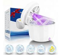 Portable Ultrasonic Retainer Cleaner, Cleans with Water Only, 42kHz Mini Cleaner for All Dental Devices, Jewelry, Diamonds, Aligner, Whitening Trays, Night Dental Mouth