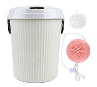 Portable Ultrasonic Washing Machine, Mini USB Powered 8L 18W Desktop Laundry Washer for Efficient Clothes Washing at Home and on the Go (Pink)
