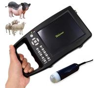 Portable Ultrasound Scanner - 5.6" LED Display with 3.5MHz Convex Probe for Pregnancy Detection in Pigs, Sheep, and Goats