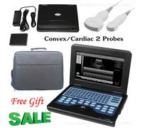 Portable Ultrasound Scanner Laptop Machine 2 Probes Convex+Micro Convex 2 Probes