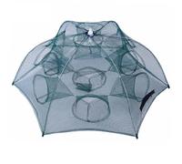 Portable Umbrella Fishing Net Cage 6 Holes Automatic Shrimp Cage Nylon Foldable For Outdoor Fishing Equipment Fish Trap lobster Pond handle casting prable Minnows Cage Hand minnow Fishes saltw